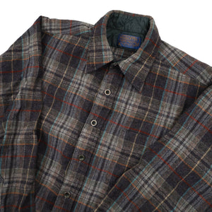 Vintage Pendleton %100 Wool Plaid Button Down Shirt - M