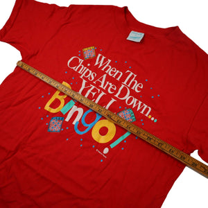 Vintage Bingo Slogan Graphic T Shirt - M