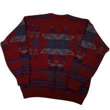 Load image into Gallery viewer, Vintage Pendleton Western Wear Aztec Snowflake Knit %100 Wool Sweater - L