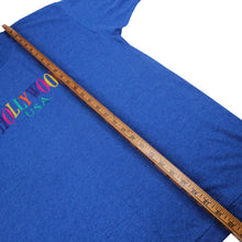 Load image into Gallery viewer, Vintage Hollywood Rainbow Spellout Embroidered T Shirt - L