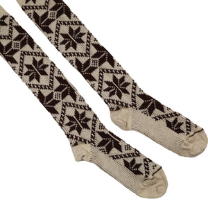 Vintage Wigwam Tall Sno-fire Snowflake Knicker Socks - 11-13