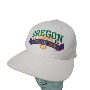 Vintage 1990 University of Oregon Ducks Freedom Bowl Snapback Hat - OS