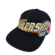Load image into Gallery viewer, NWT Vintage Sport Specialties Pittsburgh Steelers Grid Logo Snapback Hat - OS