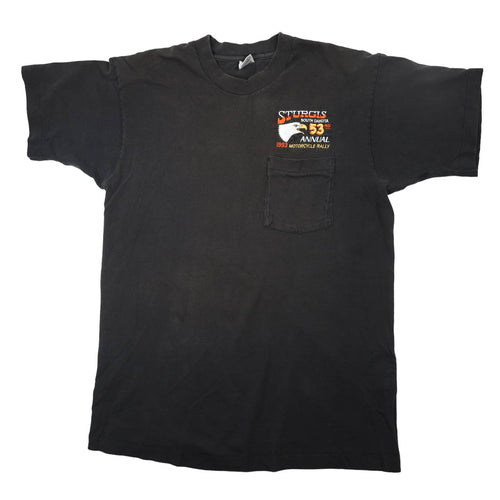 Vintage 1993 Black Hills Rally Sturgis graphic T Shirt - L