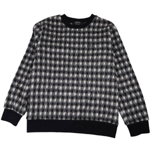 A.P.C Rue Madame Paris Mohair Blend Check Sweater - M