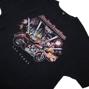 Vintage Harley Davidson  Cafe Las Vegas Graphic  T Shirt - XL