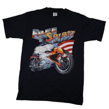 Load image into Gallery viewer, Vintage Free Spirit Motorcycled Eagle Graphic T Shirt - M