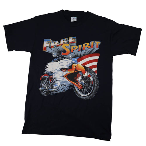 Vintage Free Spirit Motorcycled Eagle Graphic T Shirt - M
