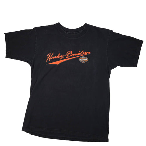 Vintage Harley Davidson Script Spellout Graphic T Shirt - L