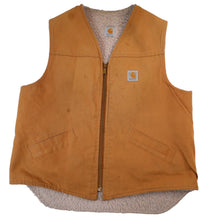 Load image into Gallery viewer, Vintage Distressed Carhartt Sherpa Lined Canvas Vest - XL
