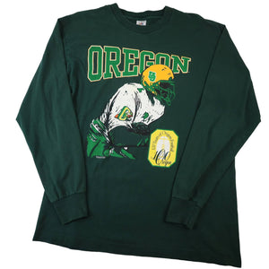 Vintage Oregon Ducks 100yr Anniversary Graphic Long Sleeve T Shirt - L