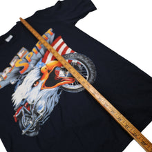 Load image into Gallery viewer, Vintage Free Spirit Motorcycled Eagle Graphic T Shirt - M