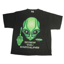 Load image into Gallery viewer, Vintage &quot;Screw You Earthling&quot; Alien Graphic T Shirt - XL
