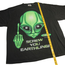 Load image into Gallery viewer, Vintage &quot;Screw You Earthling&quot; Alien Graphic T Shirt - XL