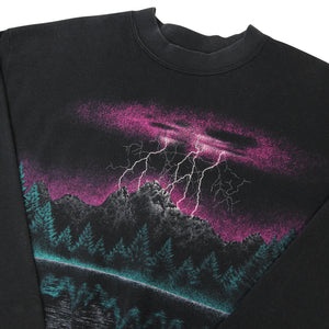 Vintage 1991 Habitat Lighting Lake Graphic Sweatshirt - XL