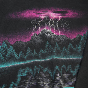 Vintage 1991 Habitat Lighting Lake Graphic Sweatshirt - XL