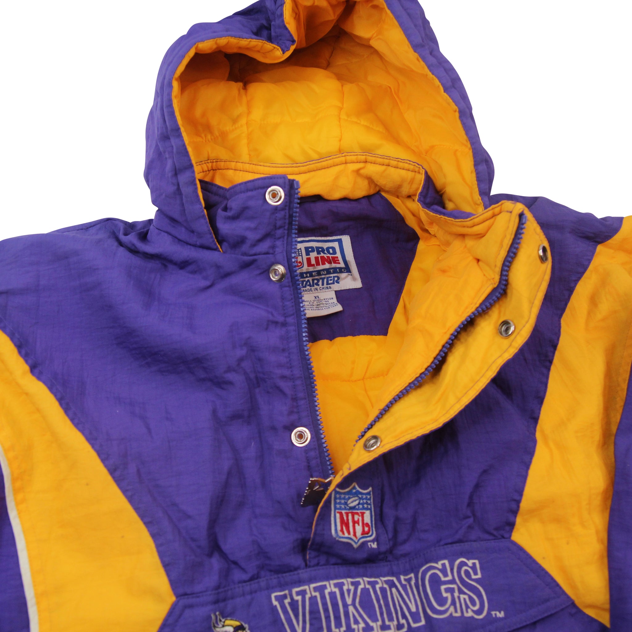 Starter NFL Minnesota Vikings Pro Sport Vintage Hooded Puffer 