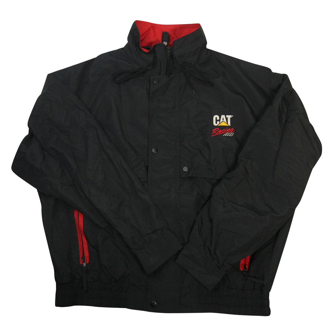 Vintage Cat Racing Embroidered Spellout Windbreaker Jacket - L