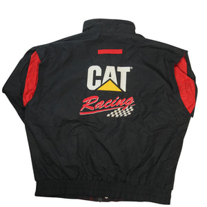 Vintage Cat Racing Embroidered Spellout Windbreaker Jacket - L