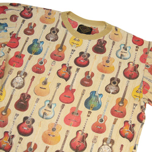 Vintage GI Allover Guitar Graphic T Shirt - L