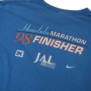 Vintage Nike 1998 Honolulu Marathon Finisher Graphic T Shirt - M