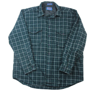 Pendleton Outdoorsman %100 Wool Plaid Flannel Shirt - XL