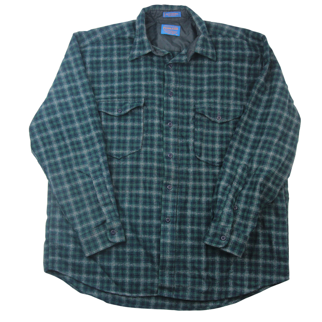 Pendleton Outdoorsman %100 Wool Plaid Flannel Shirt - XL