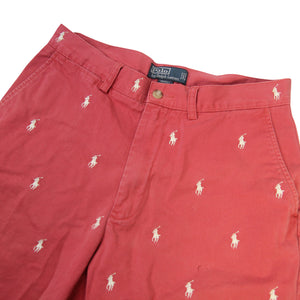 Polo Ralph Lauren Allover Embroidered Pony Logo Shorts - 31"