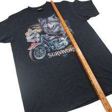 Load image into Gallery viewer, Vintage Harley Davidson 3D Emblem &quot;Survivors&quot; T Shirt - L