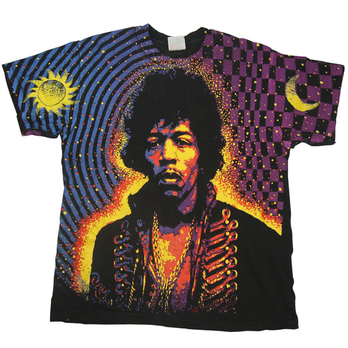 Vintage 1992 Jimmi Hendrix Allover Graphic T Shirt by Winterland - L
