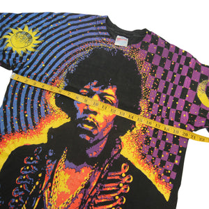 Vintage 1992 Jimmi Hendrix Allover Graphic T Shirt by Winterland - L