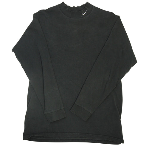 Vintage Nike Small Swoosh Mock Neck Shirt - M