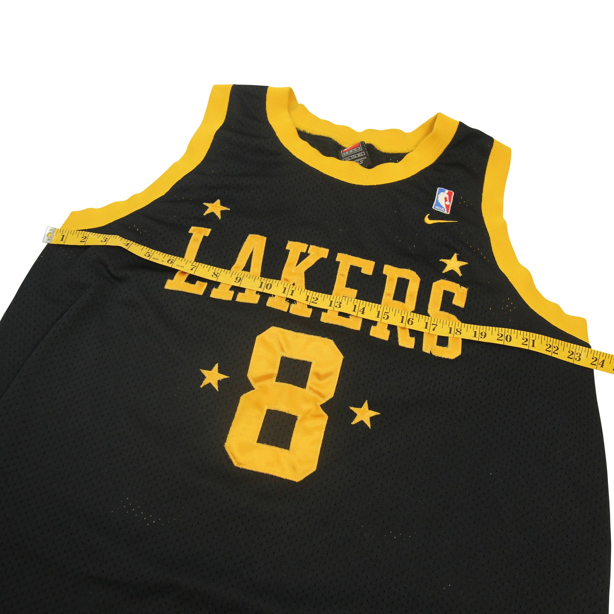 Nike Los Angeles Lakers Black NBA Jersey #8 Kobe Bryant Gold Star