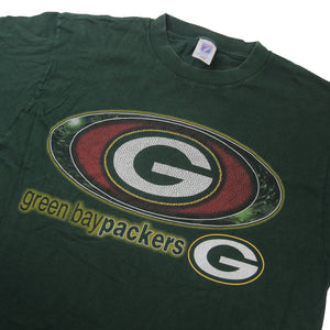 Vintage Logo 7 Green Bay Packers Graphic T Shirt - L