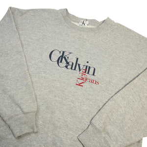 Vintage Calvin Klein Graphic Spellout Sweatshirt - S