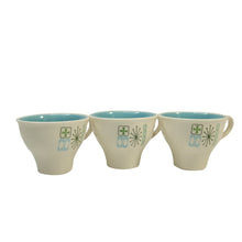 Load image into Gallery viewer, Vintage Mid Century Modern Atomic Starburst Tea Cup Set