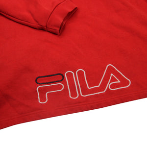 Vintage Fila Center Spellout 1/4 Zip Sweatshirt - XL