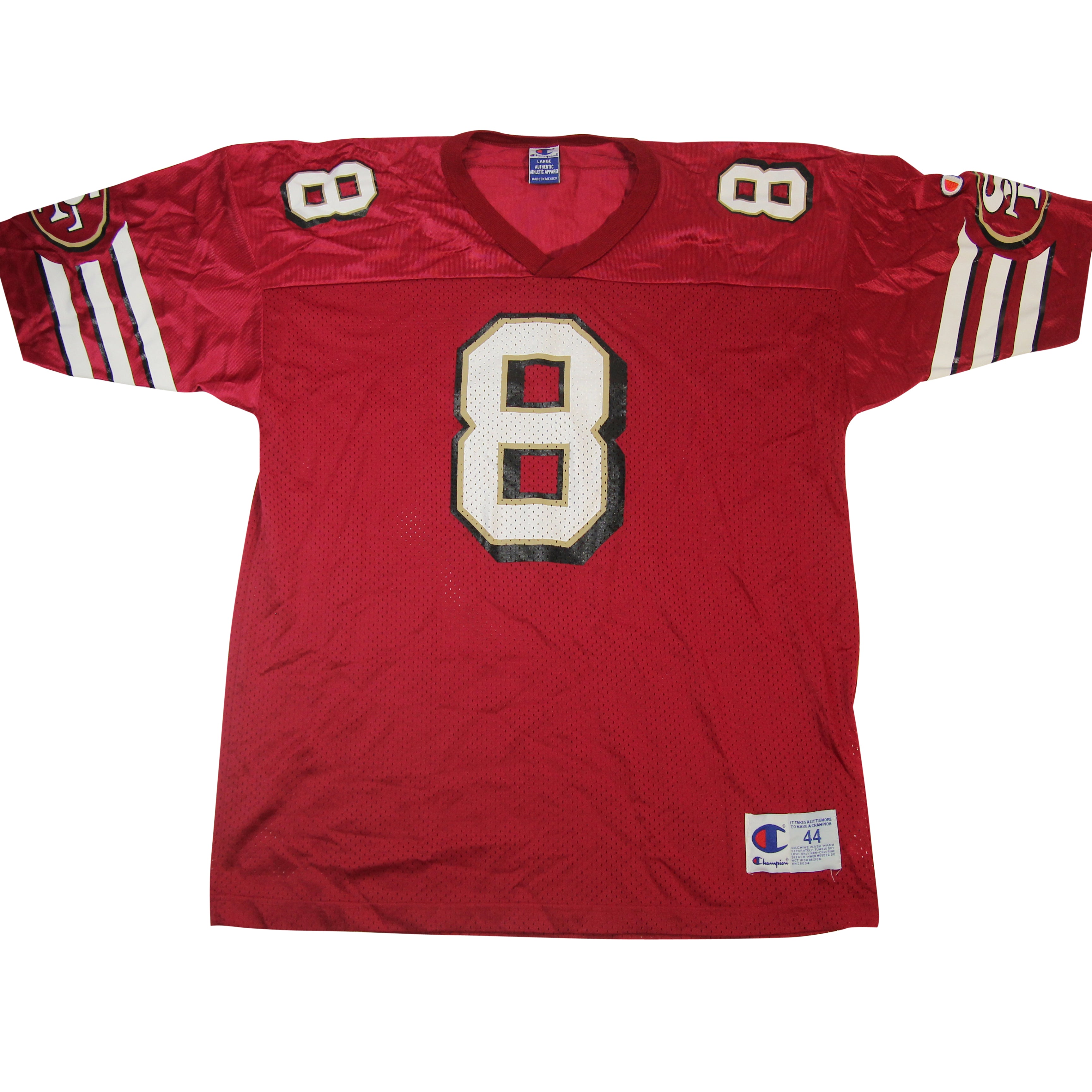 1996-98 SAN FRANCISCO 49ERS YOUNG #8 CHAMPION JERSEY (HOME) XL - Classic  American Sports