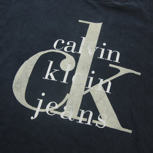 Vintage Calvin Klein Jeans Big Spellout Graphic T Shirt - XL