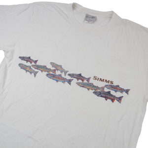 Vintage Simms Fish Graphic T Shirt - L
