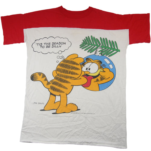 Vintage 1978 Garfield Christmas Graphic T Shirt - XL