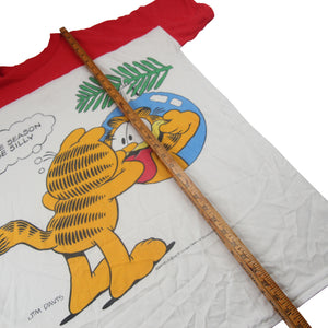 Vintage 1978 Garfield Christmas Graphic T Shirt - XL