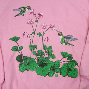 Vintage Humming Bird Flowing Graphic Sweatshirt - L