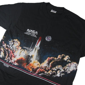 Vintage 1990 NASA Dryden Flight Research Center Allover Graphic T Shirt - XL