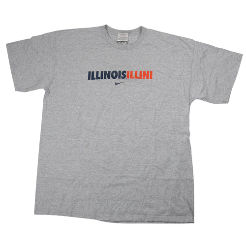 Vintage Nike Illinois Illimi Mini Swoosh Graphic T Shirt - XL