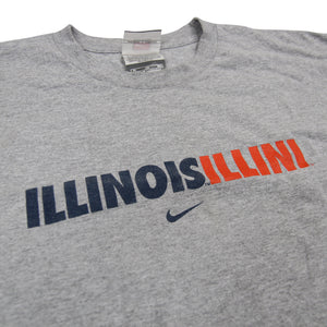 Vintage Nike Illinois Illimi Mini Swoosh Graphic T Shirt - XL