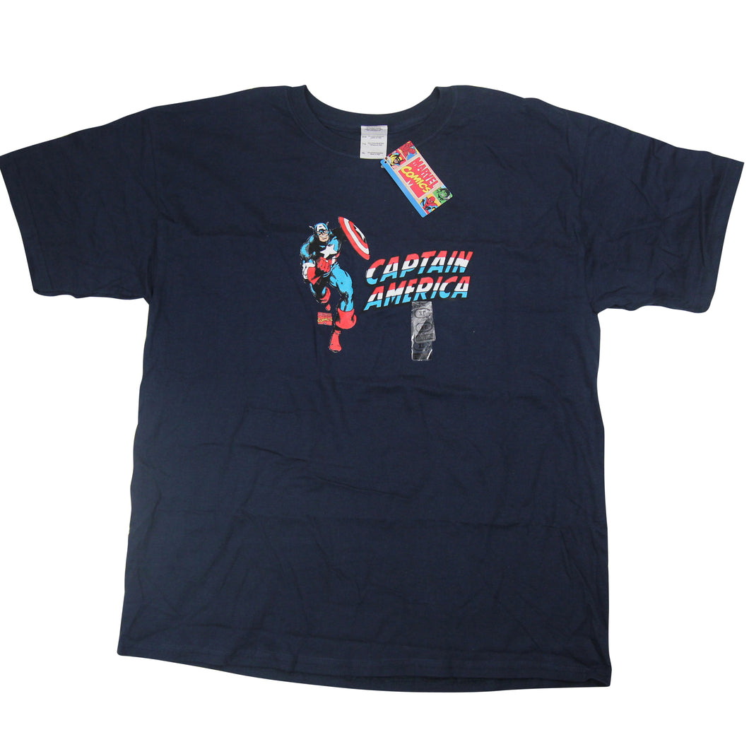 Vintage NWT Captain America Graphic T Shirt - XL