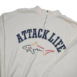 Vintage Greg Norman "Attack Life" Graphic 1/4 Sweater - XXL