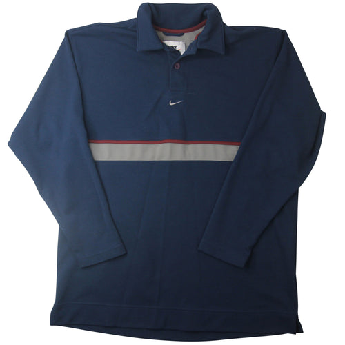 Vintage Nike Center Swoosh Rugby Shirt - XL