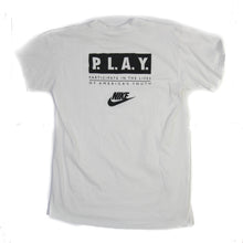 Load image into Gallery viewer, Vintage Nike Graphic P.L.A.Y T Shirt Grey Tag - L